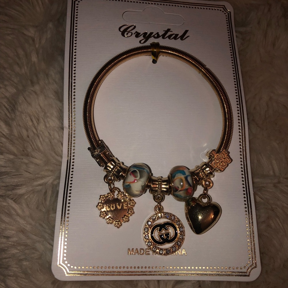 GG Gold Charm Bracelet